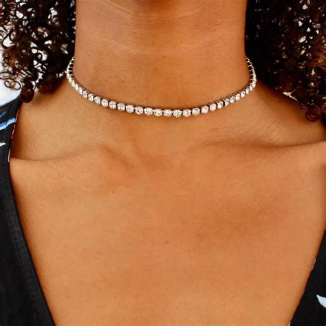 diamond choker necklace